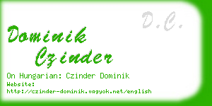 dominik czinder business card